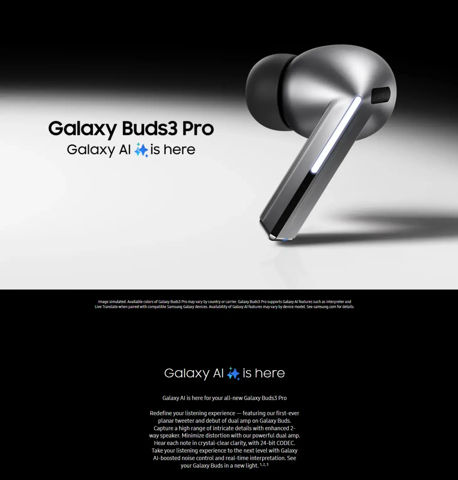 Samsung Galaxy Buds 3 Pro SM-R630 Wireless Earbuds - Global
