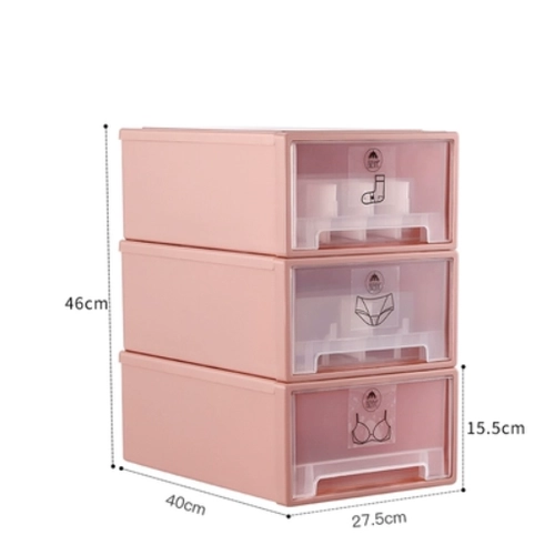 Dadadi Plastic Storage Box (Extra Large [Nordic Pink 3-piece Set]) | YOHO
