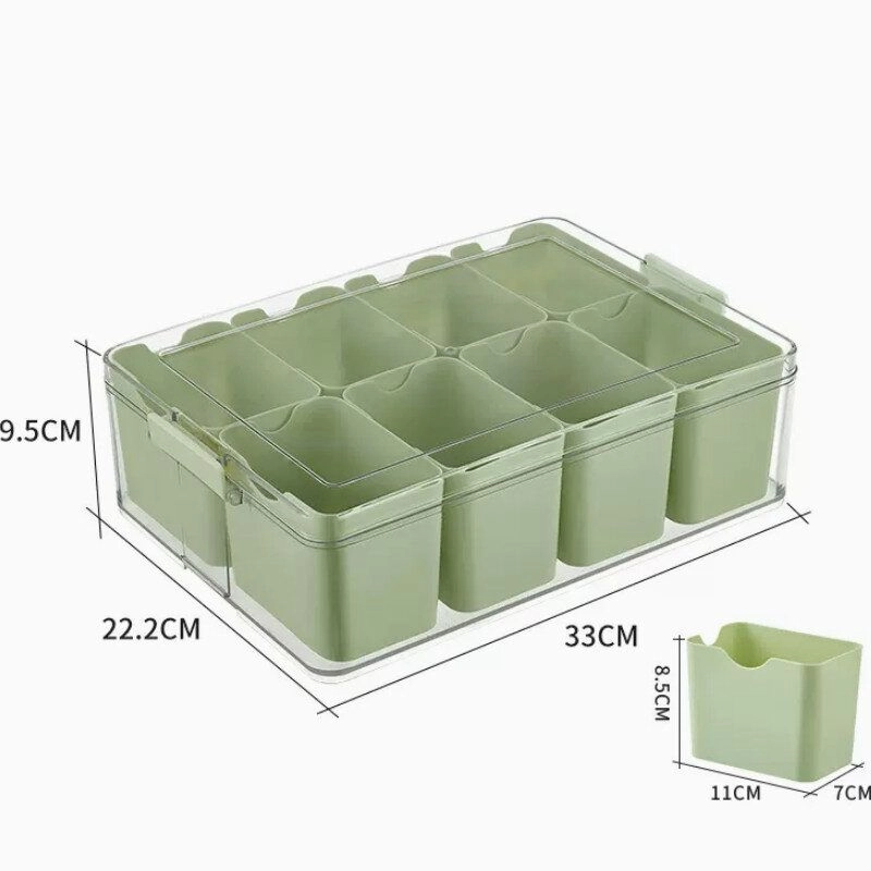Dadadi Storage Box [Light Cedar Green] [Eight-Compartment Storage Box ...