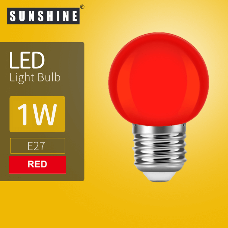 LED1E27 LED燈膽(紅蠟燭膽) 1W E27大螺頭 -家居家用神龕佛龕供奉財神供奉祖先專用神枱燈泡