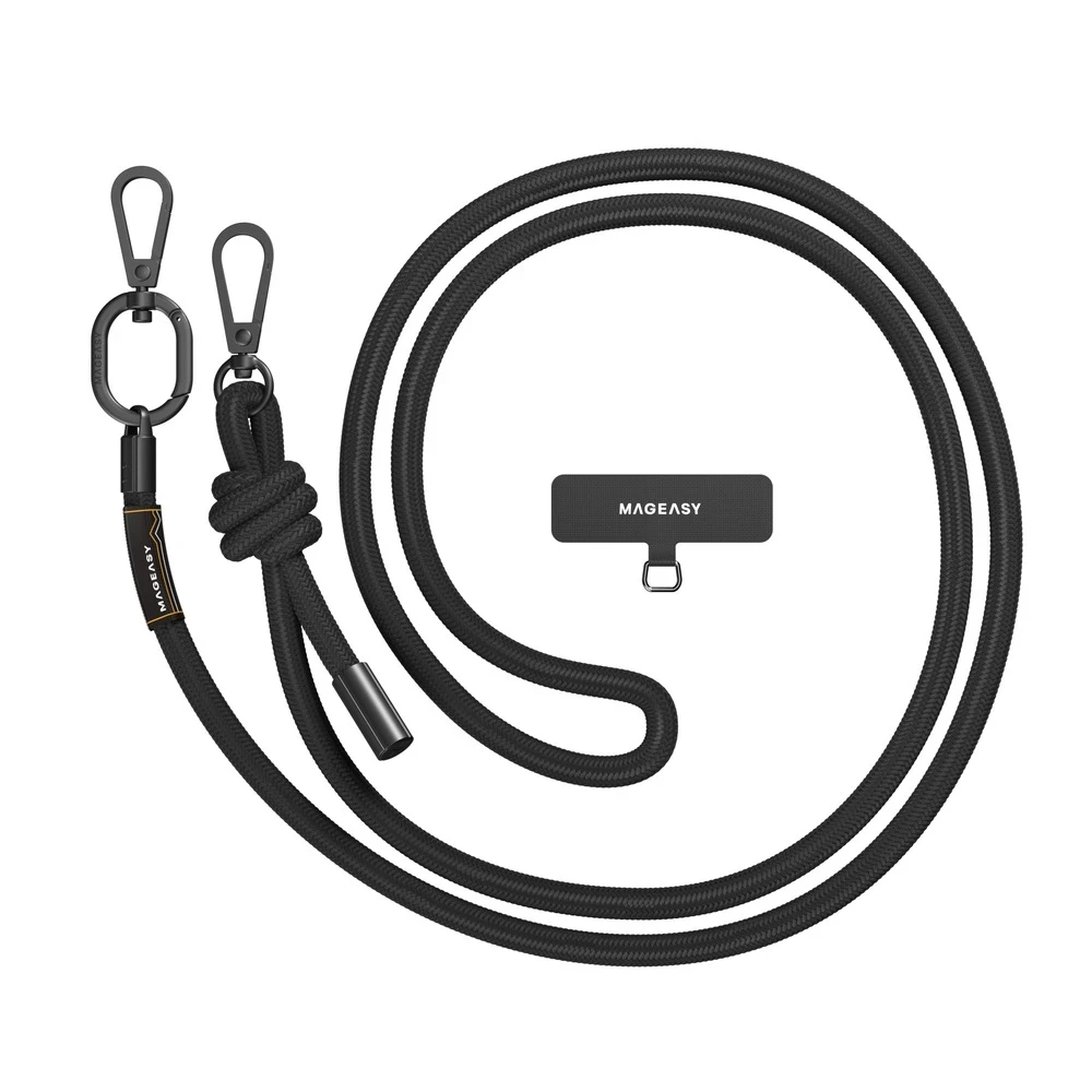 MAGEASY 8.3mm Phone Rope With Strap Card Black | YOHO