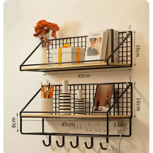 Dadadi Wall mounted storage rack [black large combination set C] | YOHO