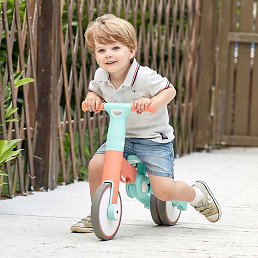 Hape E8469多功能摺疊 幼兒三合一平衡單車(紅綠色)