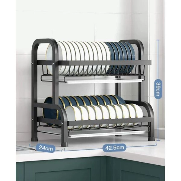 Dadadi Kitchen Storage Rack [Double-Layer Dish Rack] Extra Thick Main ...