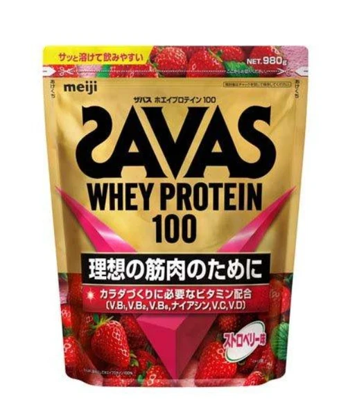 Meiji (EXP=5/26) Savas Whey Protein 100 (Strawberry Flavor