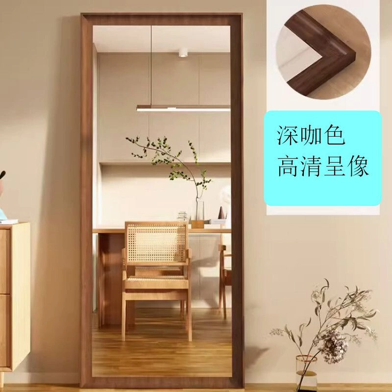 Dadadi Indoor Full-Length Dressing Mirror (Wood Grain Color ...