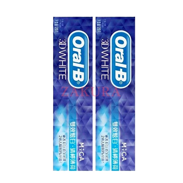 Oral-B 3DWhite Toothpaste Lime Mint (Duo Set) 2x120g[200444] (Parallel ...