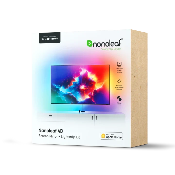 Nanoleaf 4D Screen Mirror + Lightstrip Kit (TVs & Monitors Up to 65 ...
