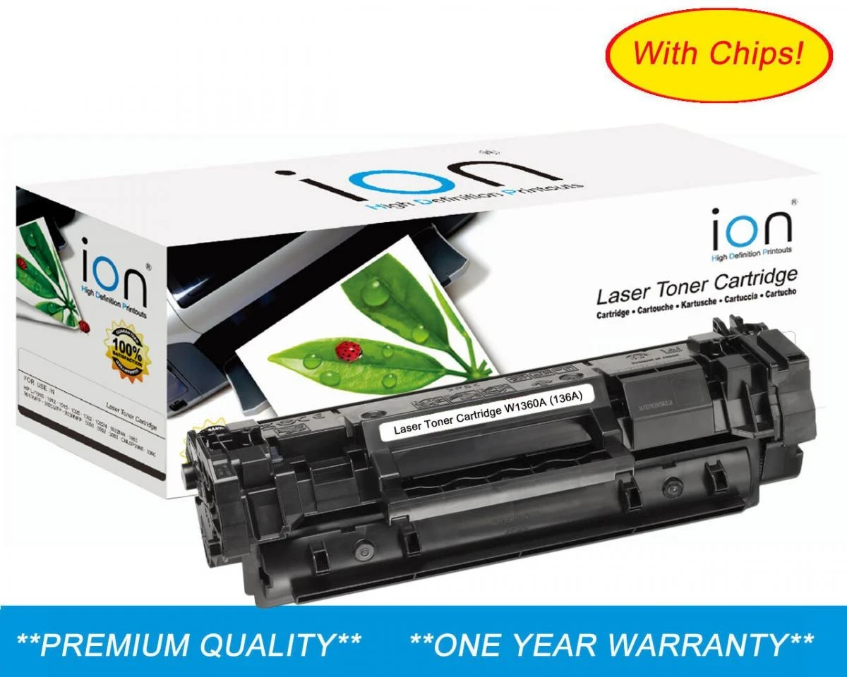 ION HP W1360A (136A) Black Premium Laser Toner Cartridge | YOHO