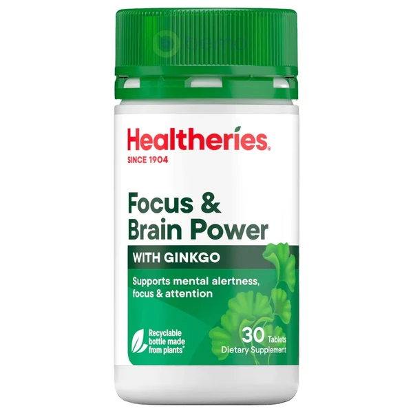 Healtheries Focus & Brain Power Tablets 30tabs[9400097041626] | YOHO
