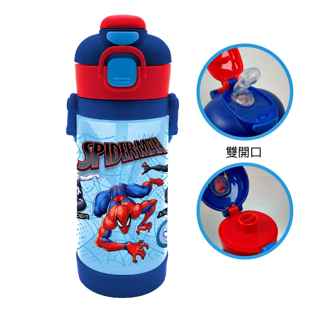 Marvel Spiderman Straw With Water Bottle 450ml YOHO